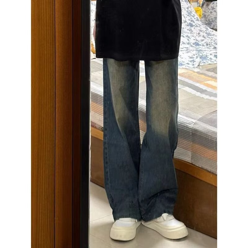 Unisex Classic Denim Jeans Loose Fit Daily Outdoor Wear - Image 2