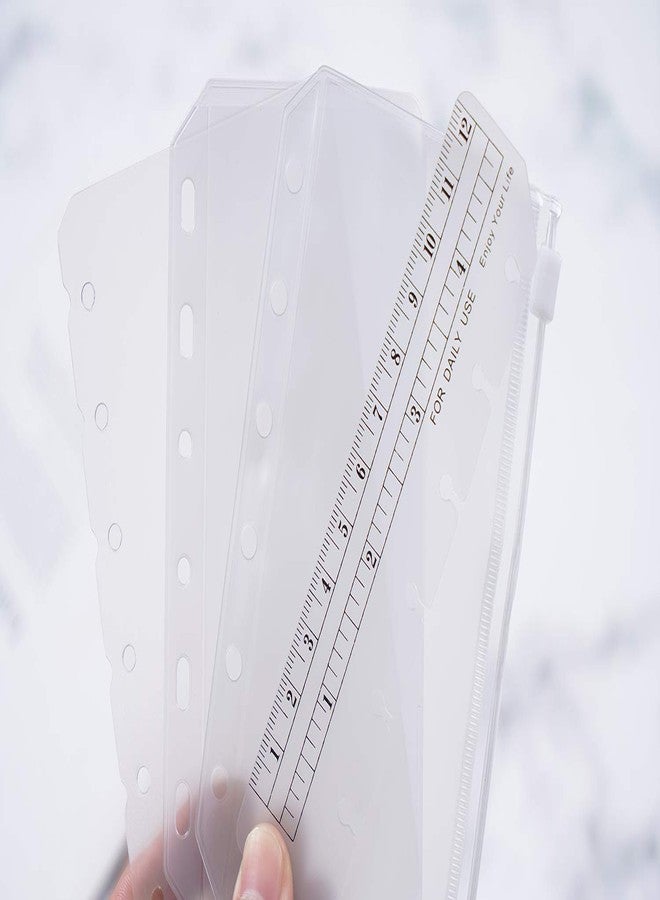 Moterm 2 PCs Page Lifter(Transparent Separator), 1 PC Bookmark Ruler, 1 PC PVC Storage Card Holder and 1 PC Zipper Bag for A7 Planner - Image 5