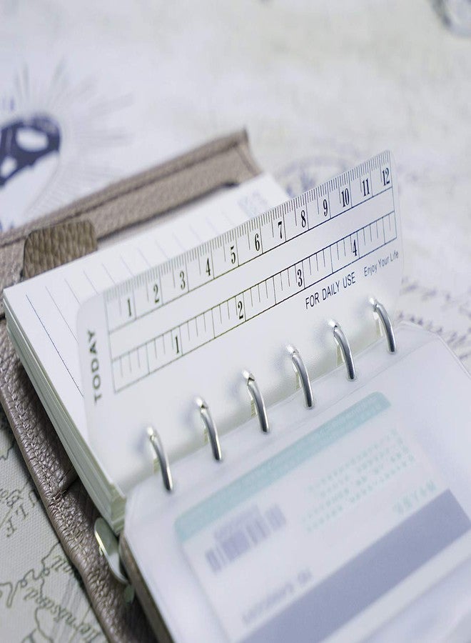 Moterm 2 PCs Page Lifter(Transparent Separator), 1 PC Bookmark Ruler, 1 PC PVC Storage Card Holder and 1 PC Zipper Bag for A7 Planner - Image 3