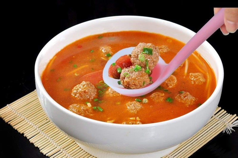 unique enterprise Unique Enterprise Silicone Ladle Spoon 20 cm Heat Resistant Soup Ladle Scoop Spatula with Hygienic Solid Coating FDA Grade Orange  - Image 5