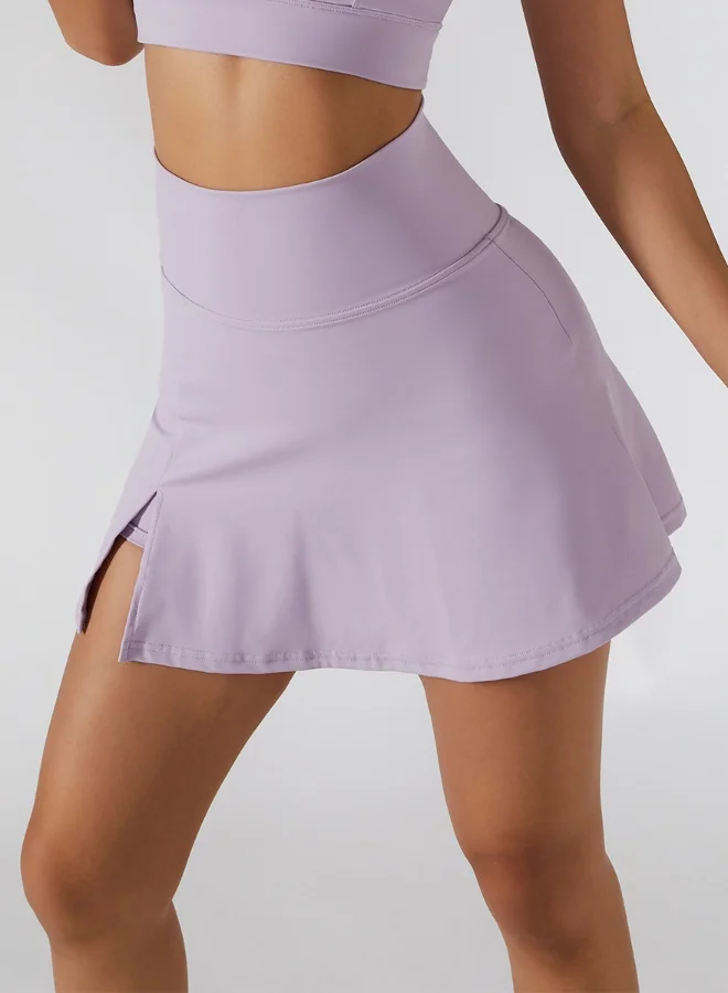 KAWN.YOGA Womens High Waist Contour Workout Sport Yoga Skirt Tummy Control With Pockets.