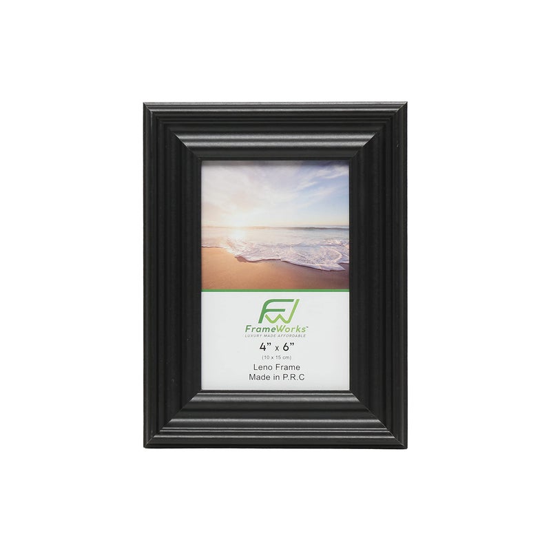 FrameWorks الأطر - 2 عبوة - 4 × 6 إطارات صور خشبية سوداء مع حواف مصبوبة واسعة الفاخرة والزجاج المقسى - Image 5