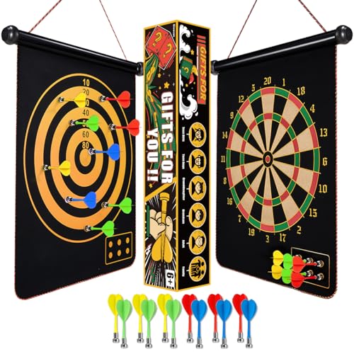 Givevan Magnetic Dart Board for Kids Gifts Ideas for Teenage Boys Girls Dartboard Games Toys for Teen Age 6 7 8 9 10 11 12 13 14 15 16 Years Cool Stuff for Christmas Room Decor - Image 1