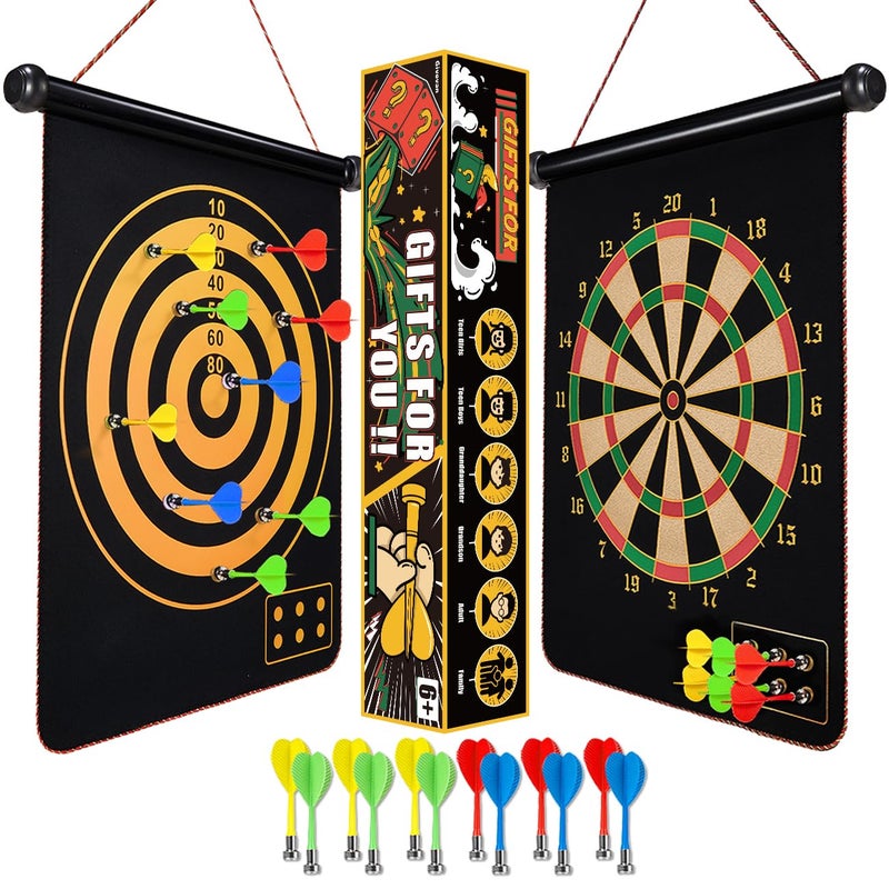 Givevan Magnetic Dart Board for Kids Gifts Ideas for Teenage Boys Girls Dartboard Games Toys for Teen Age 6 7 8 9 10 11 12 13 14 15 16 Years Cool Stuff for Christmas Room Decor - Image 2