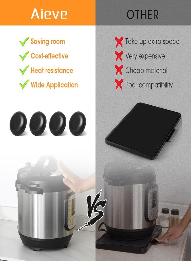 Aieve Black Appliance Slider, 16 Pcs Self Adhesive Appliances Sliders Countertop Caster Wheels, Kitchen Essentials Organization Home Must Have Gadgets - Image 4