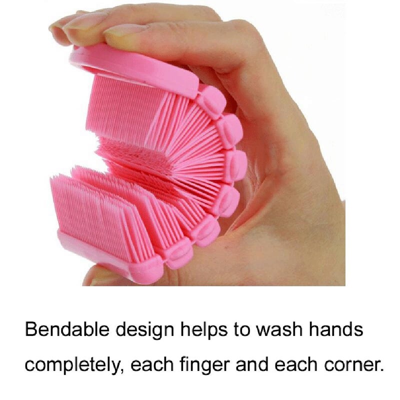 JINCH Nail Scrubber Brush Kids, Finger Nails Scrub Scrubbing Cleaning Brushes with Soft Bristle for Baby Children, Cute Animal Style and 2 Colors Choice (Pink) - Image 4