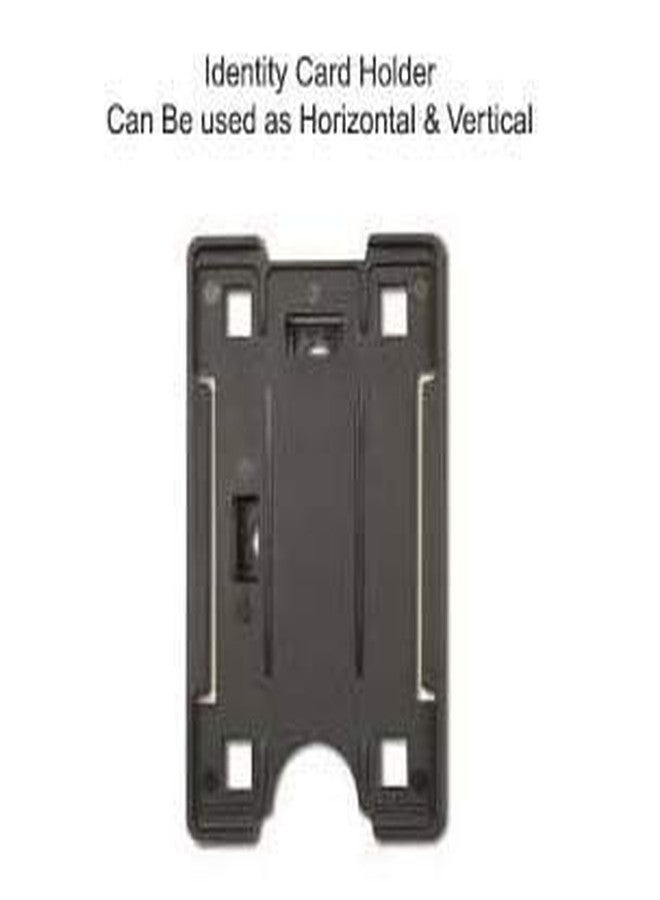 JSMSH ID Card Holder with Neck Lanyard & Retractable Reel YOYO (Black, Pack of 1) - Image 4