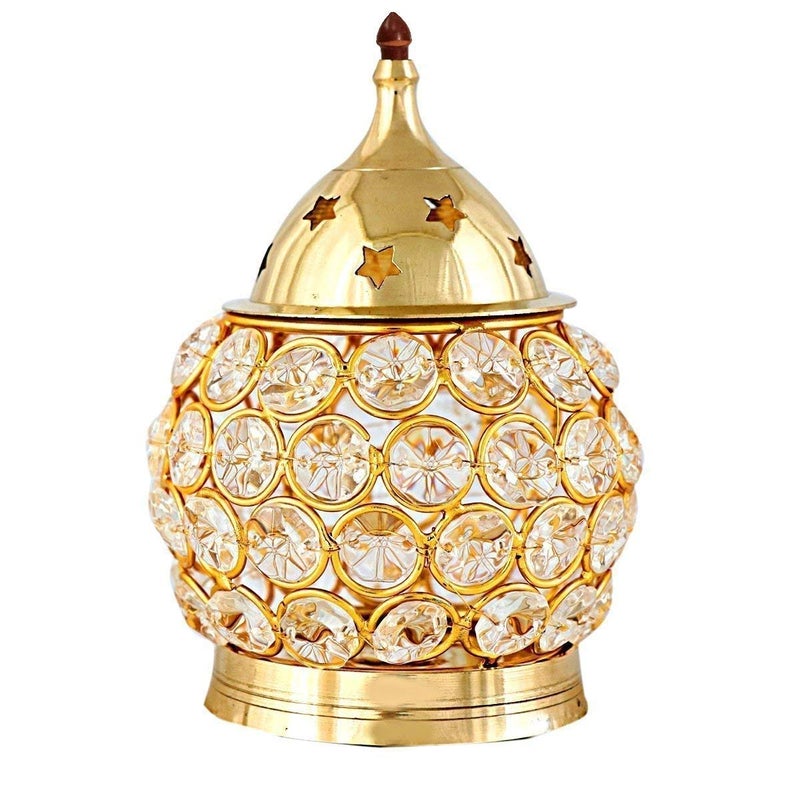 Puja N Pujari Puja N Pujari Brass Akhand Jyothi Diya Gold  - Image 4