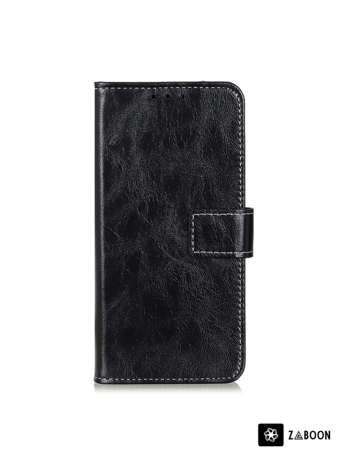 Zaboon Protective Case For OPPO Realme C35 / Realme Narzo 50A Prime Retro Crazy Horse Texture Leather - Image 2