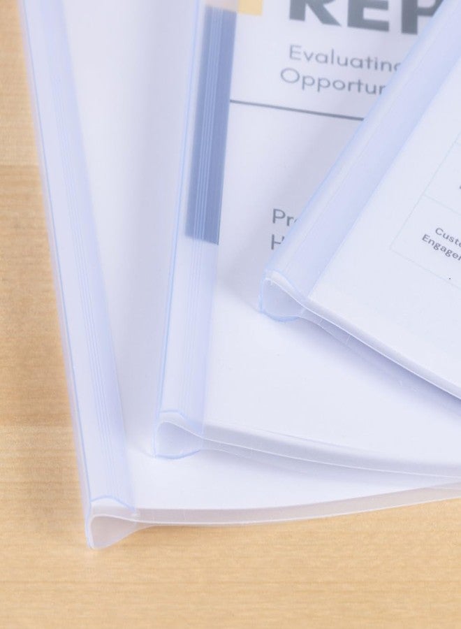 اس بي اس مجلدات ملفات بلاستيكية من نوع SPS - أغطية تقارير شفافة منزلقة بحجم A4 - عبوة من 10 قطع - Image 2