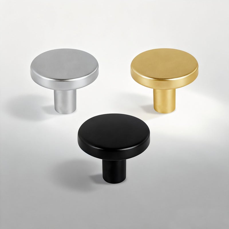 Black Minimalist 3pcs Cabinet Drawer Pulls Vanity Hardware - Image 1