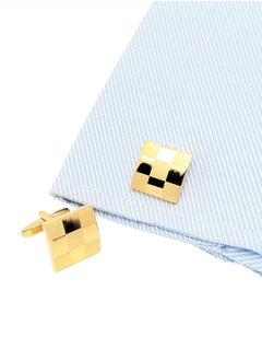 Square Pattern Cufflinks for Men Silver and Gold Plated Men's Cuff Link Set for Wedding Shirt Party Business Birthday Anniversary Dress (Golden Cufflinks) - pzsku/Z17BA20E9985B7C83951DZ/45/_/1741171464/a99bafb2-54be-45aa-b3e4-a758a693120c