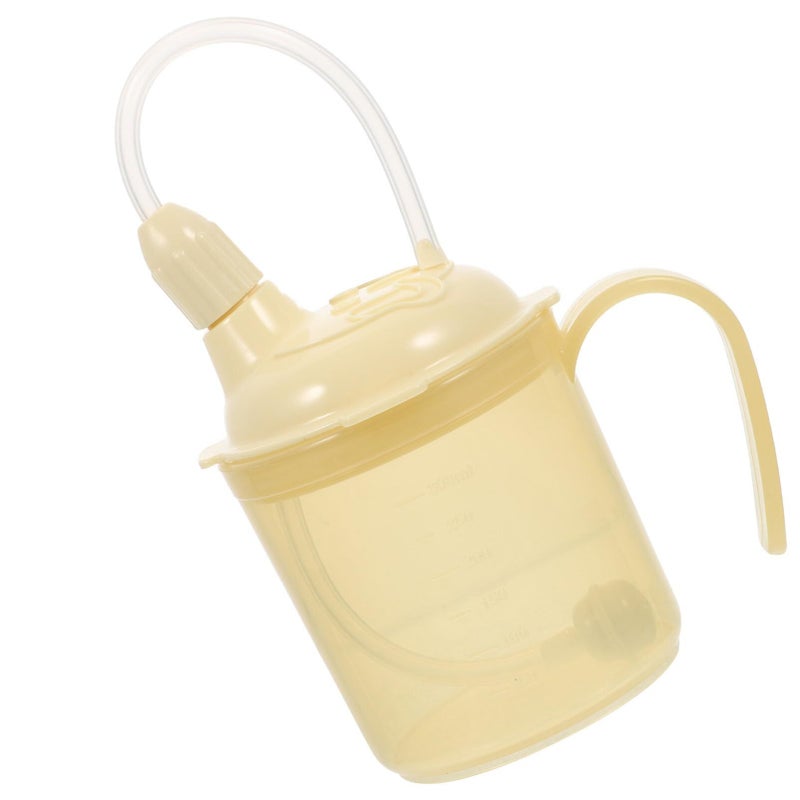 Amosfun Convalescent Feeding Cup With Straw For Elderly Liquid Diet Spill Proof Mug For Disabled Patients For Soups Porridge And Water Easy To Carry - Image 2