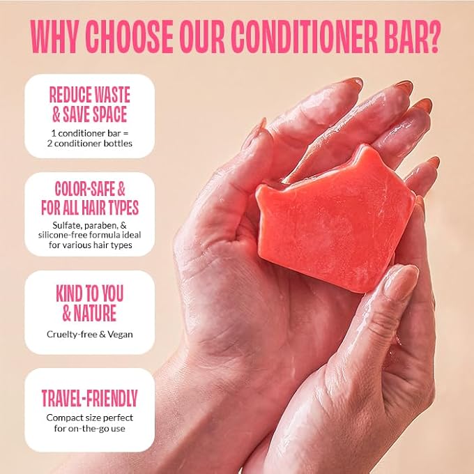 FoxyBae بلوك بلسم صلب للشعر - مع البيوتين، بروتين الأرز، زيت جوز الهند، وزيت الجوجوبا - يرطب، ينعم، يروي - للنساء والرجال - كاليفورنيا دريمين' - 2 أونصة - Image 2