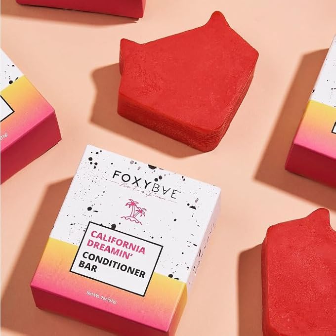 FoxyBae بلوك بلسم صلب للشعر - مع البيوتين، بروتين الأرز، زيت جوز الهند، وزيت الجوجوبا - يرطب، ينعم، يروي - للنساء والرجال - كاليفورنيا دريمين' - 2 أونصة - Image 3