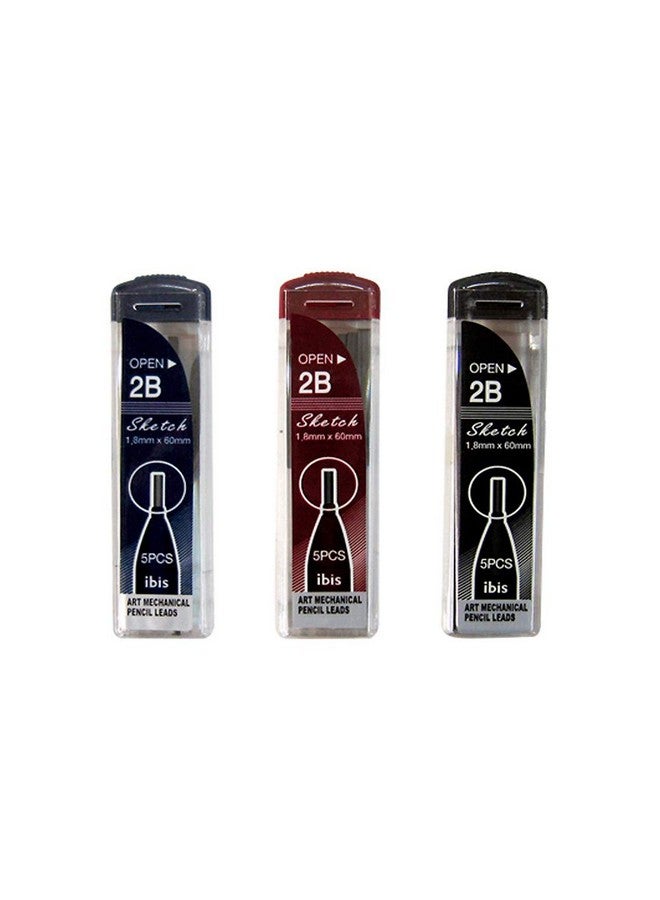 IBIS 2B 1.8Mm Art Mechanical Sketch Pencil Leads Set Of 3 - Image 1