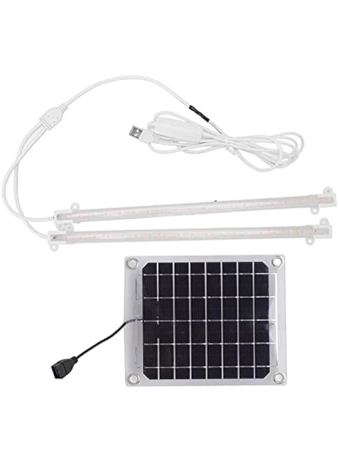 مصابيح نمو نباتات شمسية، مصابيح نمو شمسية للنباتات الخارجية، شريط مصابيح نمو نباتات LED، مصابيح نمو للنباتات الداخلية، للبالكون والدفيئة والأعشاب والخضروات والزهور (20 واط) - Image 1