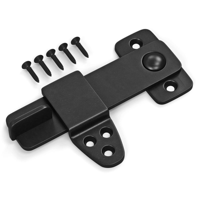 Barn Door Latch Shed Door Latch Sliding Barn Door Latches and Catches Barn Door Lock Black Wrought Iron Rustic Flip Latch Hardware Kit for Double Doors Garden Gate Cabinet Bar Pantry