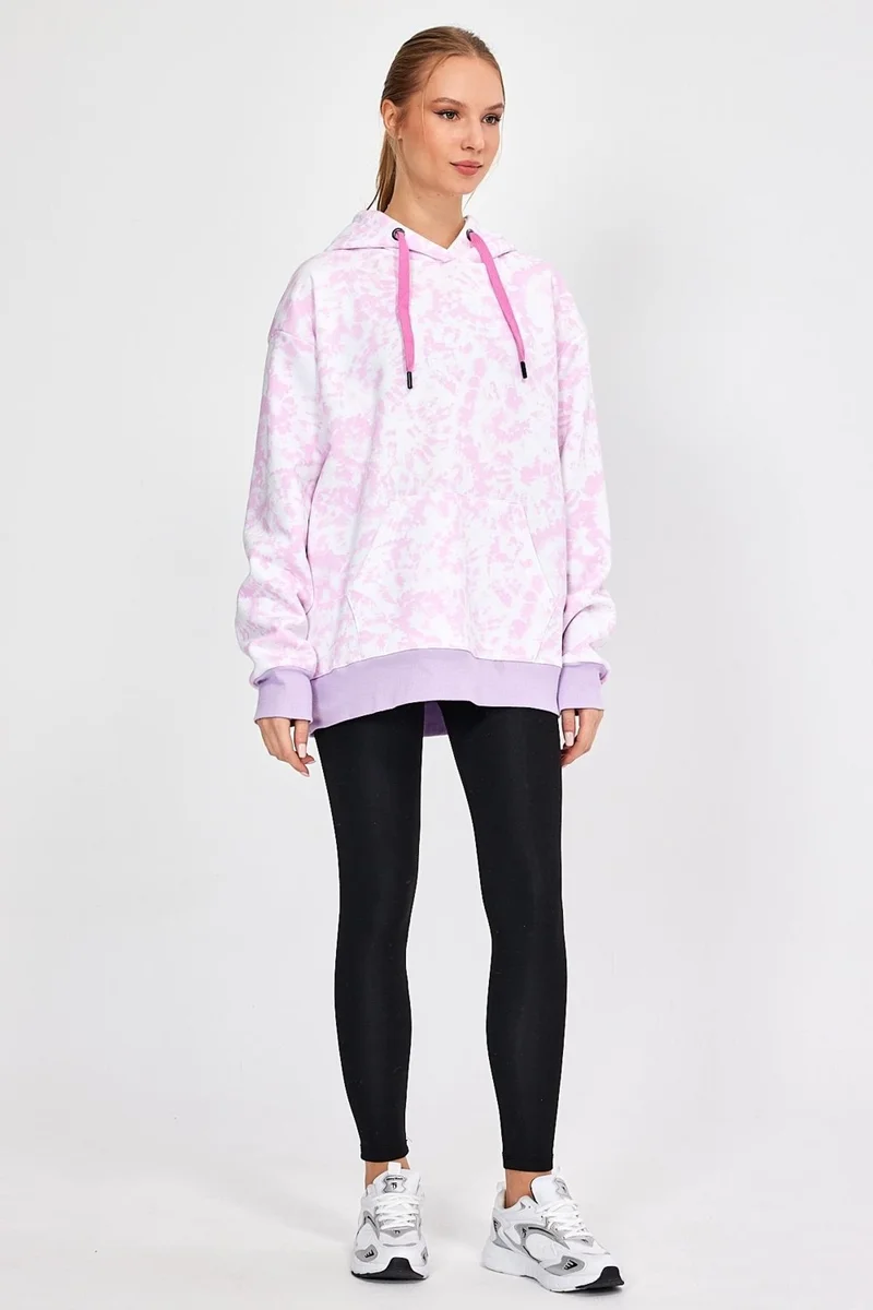 Alexander Gardi Batik Hooded Raised Oversize Sweatshirt UN-757A07