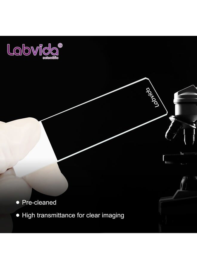 Labvida 144pcs of Pre-Cleaned White Color Frosted Microscope Slide, Dim.75mmx25mm, Super Grade Glass, Ground Edges, 45° Safety Corners, LVQ034W - Image 3