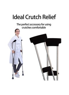 Generic 4Pack Universal Underarm Crutches Padded Crutch Pads with Hand Grips Padding Handle Covers  - Image 3