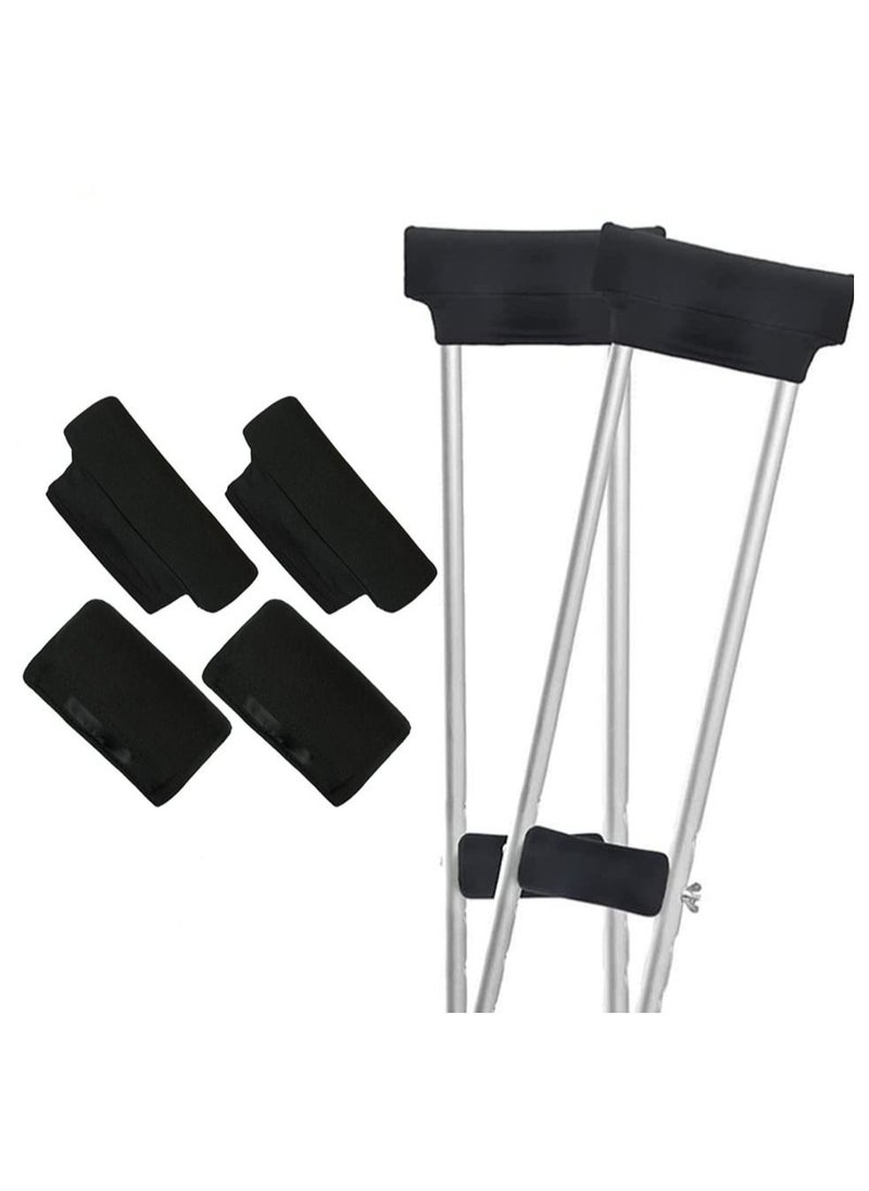 Generic - 4Pack Universal Underarm Crutches Padded Crutch Pads with Hand Grips Padding Handle Covers - Image 1