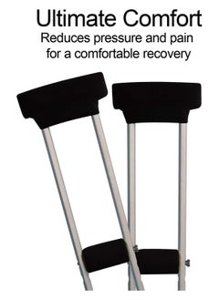 Generic 4Pack Universal Underarm Crutches Padded Crutch Pads with Hand Grips Padding Handle Covers  - Image 5