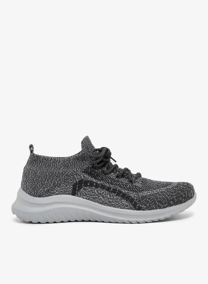 Knitted Slip In Lace Up Sneakers