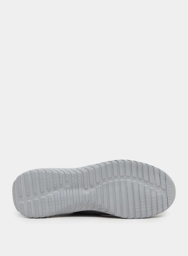 Styli Knitted Slip In Lace Up Sneakers