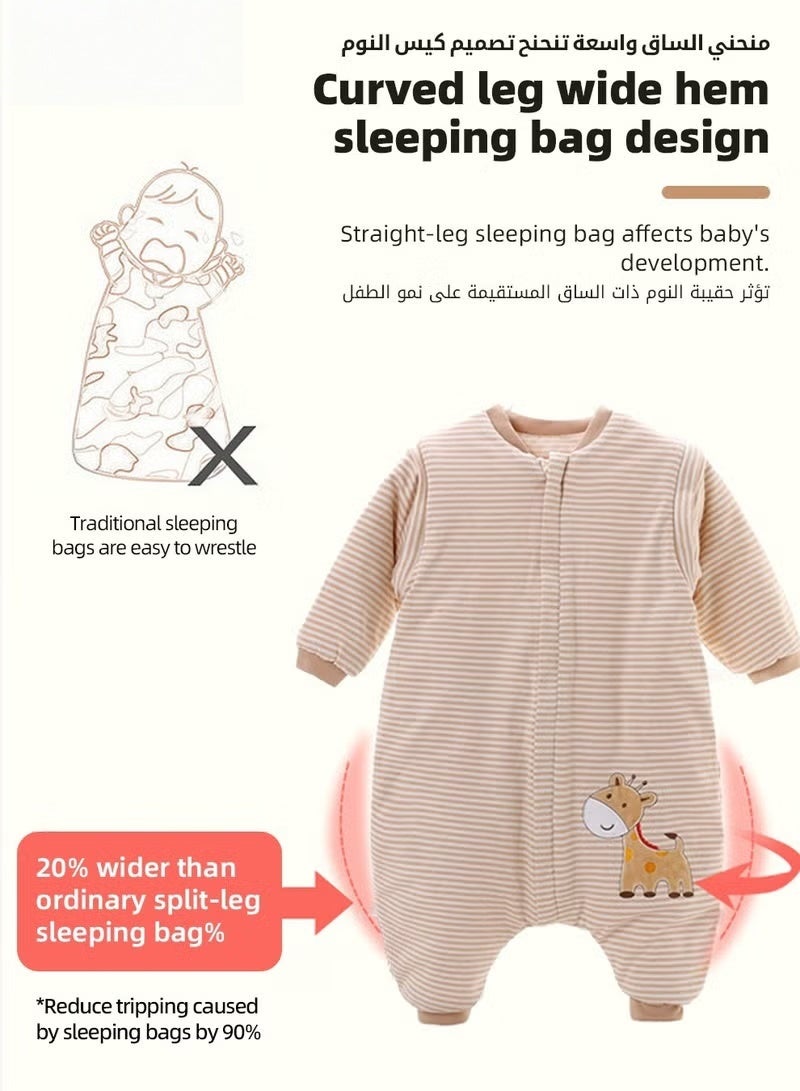 HOOKOR Baby Sleep Sack, Soft Baby Sleeping Bag, Swaddling Blanket, Swaddle Wrap, Pure Cotton Wearable Blankets with Removable Sleeves and Legs, Easy Zip Access Nappy Change, for Newborn Babies 1-3 Years - Image 5