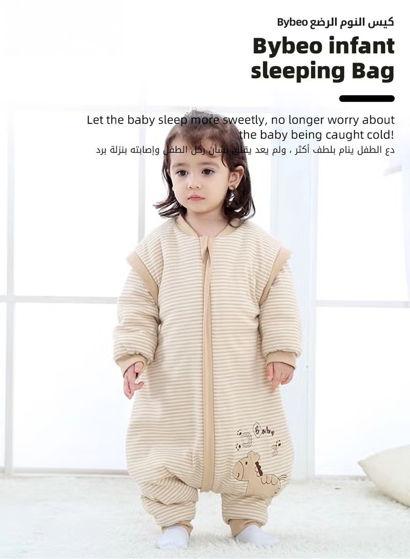 HOOKOR Baby Sleep Sack, Soft Baby Sleeping Bag, Swaddling Blanket, Swaddle Wrap, Pure Cotton Wearable Blankets with Removable Sleeves and Legs, Easy Zip Access Nappy Change, for Newborn Babies 1-3 Years - Image 2