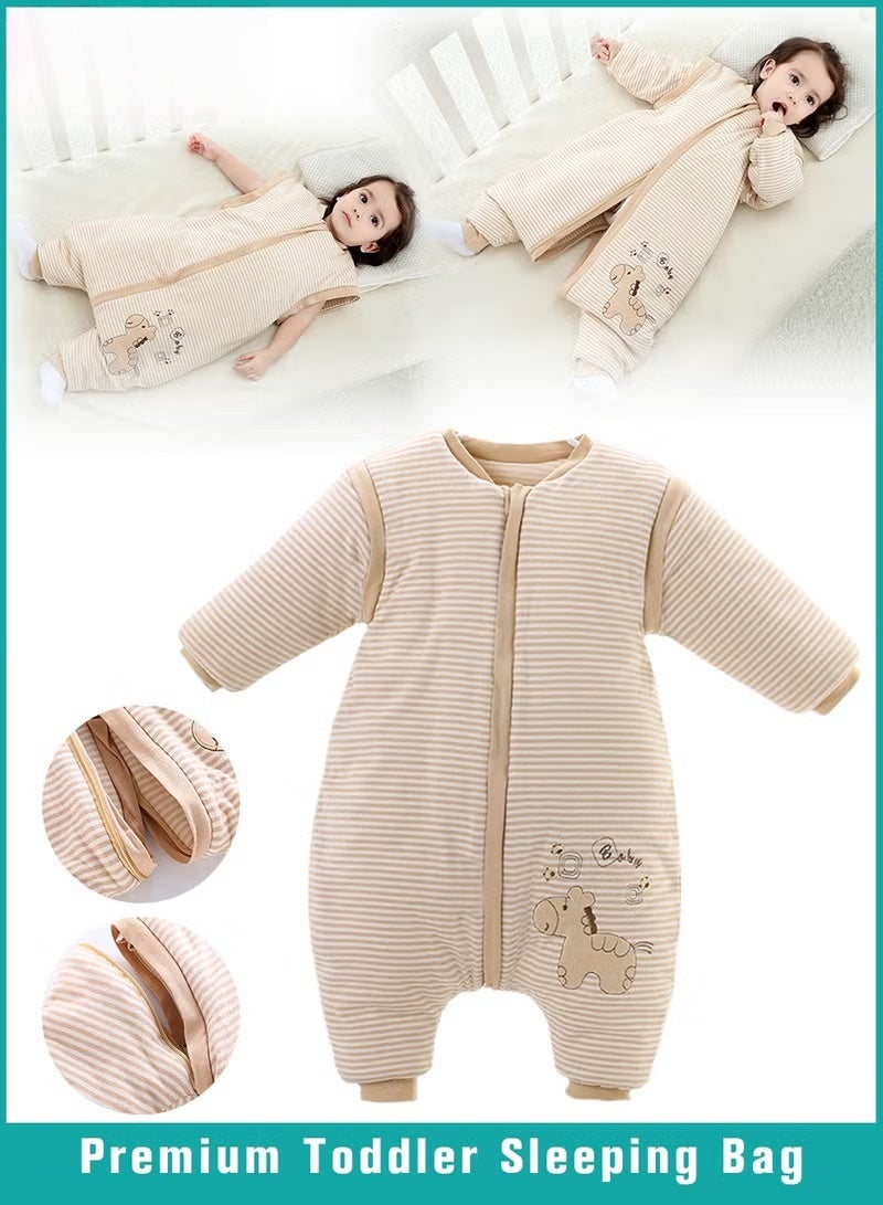 HOOKOR Baby Sleep Sack, Soft Baby Sleeping Bag, Swaddling Blanket, Swaddle Wrap, Pure Cotton Wearable Blankets with Removable Sleeves and Legs, Easy Zip Access Nappy Change, for Newborn Babies 1-3 Years - Image 1