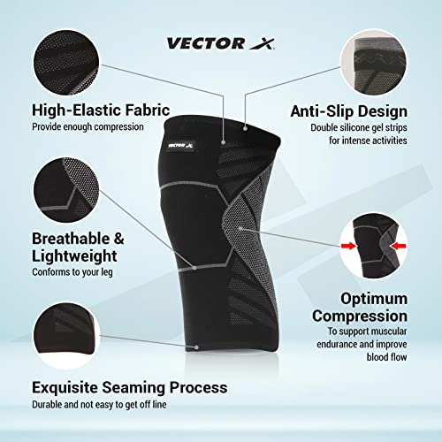 Vector X Knee Caps for Women & Men Knee Support for Men Knee Cap for Men Knee Support for Women, Pain Relief Products Knee Guard/Knee Belt/Knee Pads for Women (M, Pack of 1) - Image 2