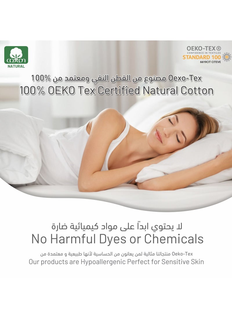 Donetella - 7-Piece Cotton Comforter Set With Removable Filler - King 260 x 240 Cms Dark grey. - Image 1