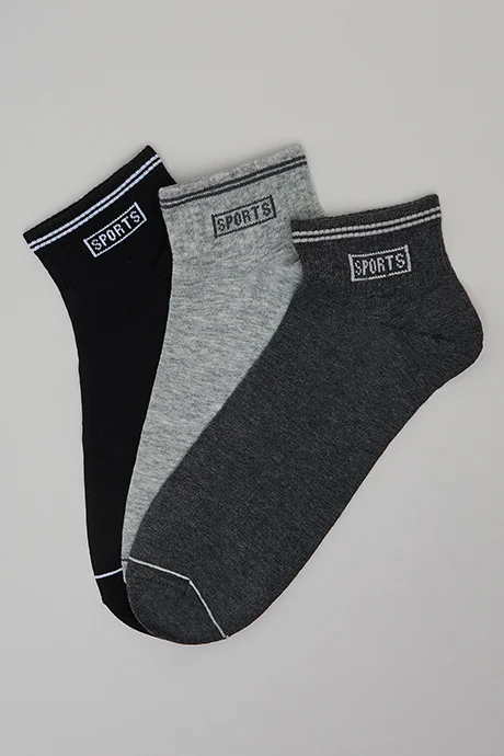 أر أند بي 3 Pack Printed Ankle Socks