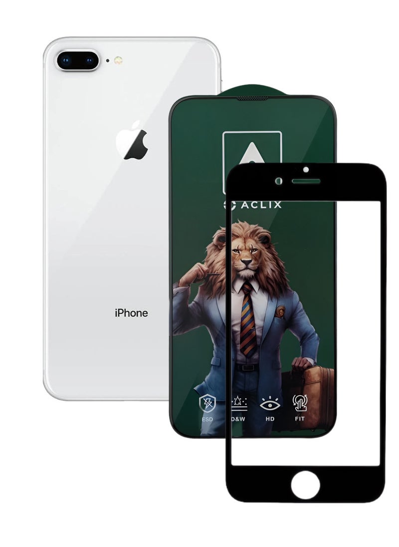 ACLIX Antistatic ESD Dustproof Premium Quality High Definition Anti-Spy Privacy Tempered Glass Screen Protector Designed For  iPhone 8 Plus - Image 1