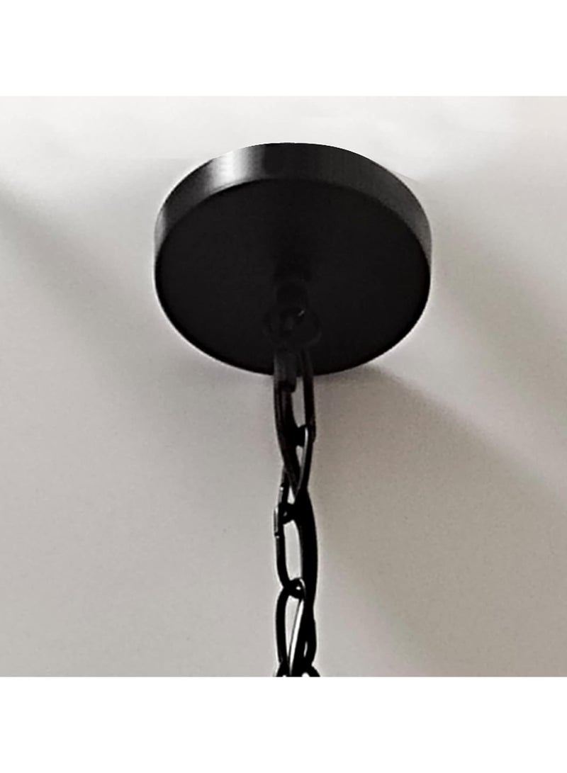 SP SUPER POWER Farmhouse Hemp Rope Chandelier, Vintage Ceiling Lighting Lamp, Industrial Pendant Light Fixture for Kitchen Island Living Room Dining Room Bedroom Foyer (1-Light) - Image 2