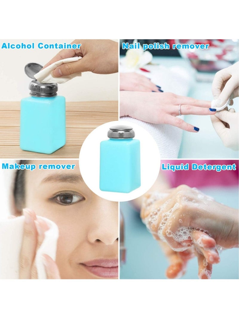 Excefore Push Down Empty Bottle, Dispenser for Nail Polish Remover, Liquid Pump Dispenser with Lock Pump, 200ml Plastic Refillable Bottles for Makeup Remover - Image 4