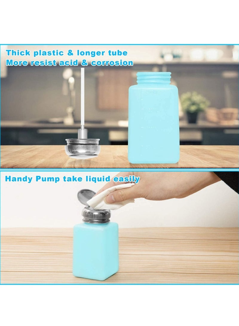 Excefore Push Down Empty Bottle, Dispenser for Nail Polish Remover, Liquid Pump Dispenser with Lock Pump, 200ml Plastic Refillable Bottles for Makeup Remover - Image 5