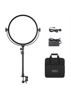 GVM Key Light, 14" LED Video Light with APP Control, Bi-Color Round Lighting, Ultra Thin 60W 3200-5600K Dimmable LED Soft Light with Table Stand for Gaming Studio YouTube Wedding Live Streaming