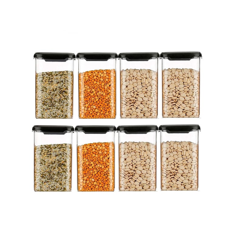 SIXFIRE Kitchmax Sixfire Pack 12 Unbreakable Air Tight Square plastic Containers Set 1100 ml for Kitchen Storage Kitchen Container StorageContainer Sets Plastic Container AirTight Design - Image 4