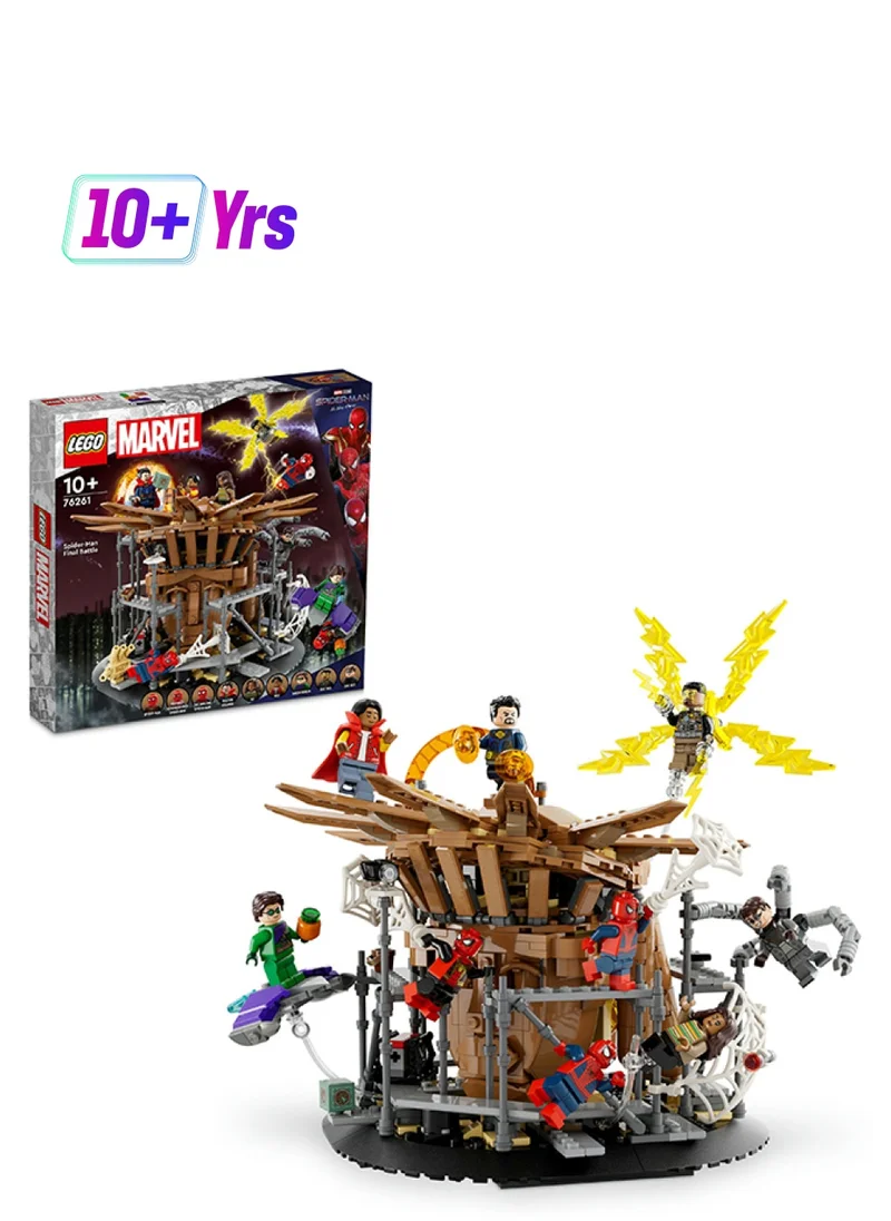 LEGO 76261 Marvel Spider-Man Final Battle Set, Recreate Spider-Man: No Way Home Scene with 3 Peter Parkers, Green Goblin, Electro, Sandman, Ned, Doctor Strange and MJ Minifigures, Collectible Model