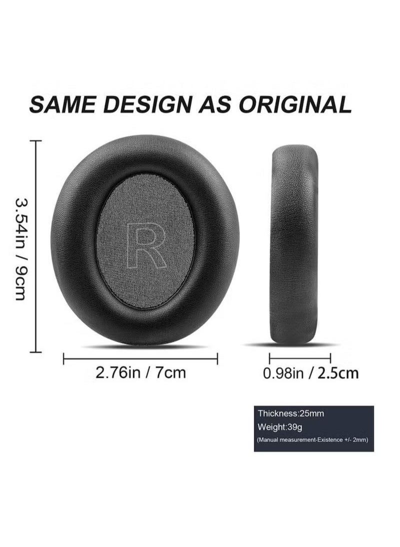 X-level 2Pcs Replacement Earpads Cushions for Anker Soundcore Headphones Q30 and Anker Q35, Life Q30 Earpads Ear Cushions with Protein Leather Skin and Memory Foam (Black) - Image 5