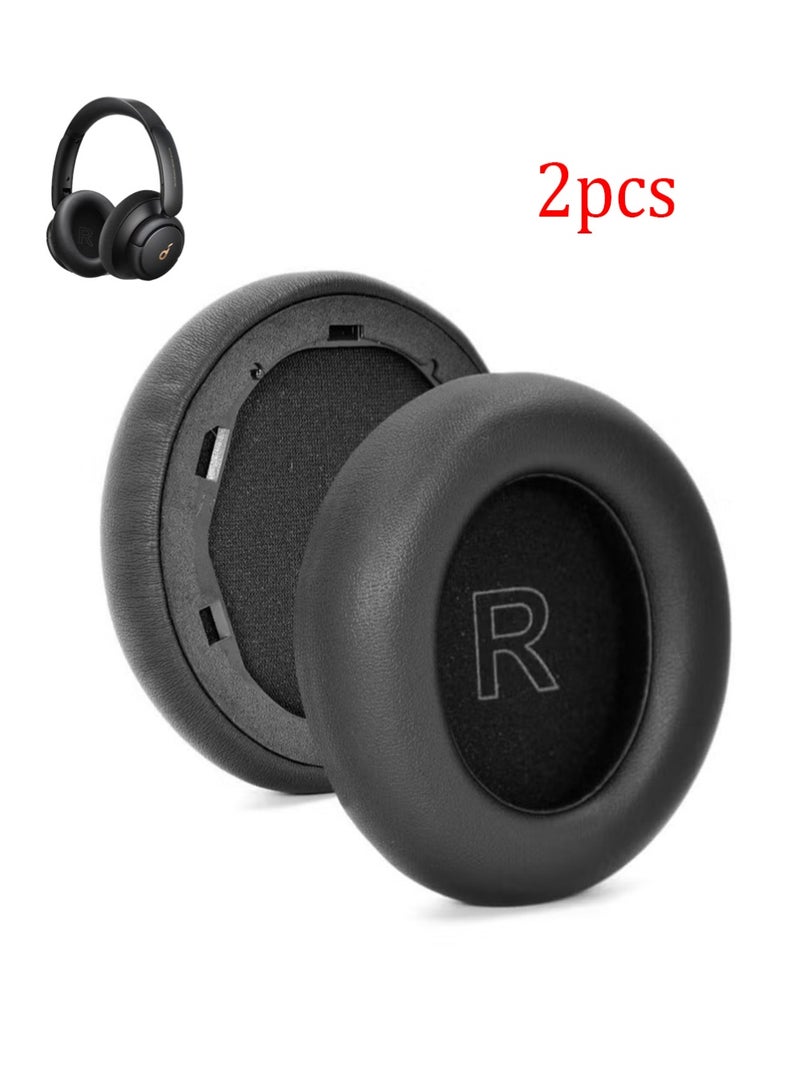 X-level 2Pcs Replacement Earpads Cushions for Anker Soundcore Headphones Q30 and Anker Q35, Life Q30 Earpads Ear Cushions with Protein Leather Skin and Memory Foam (Black) - Image 1
