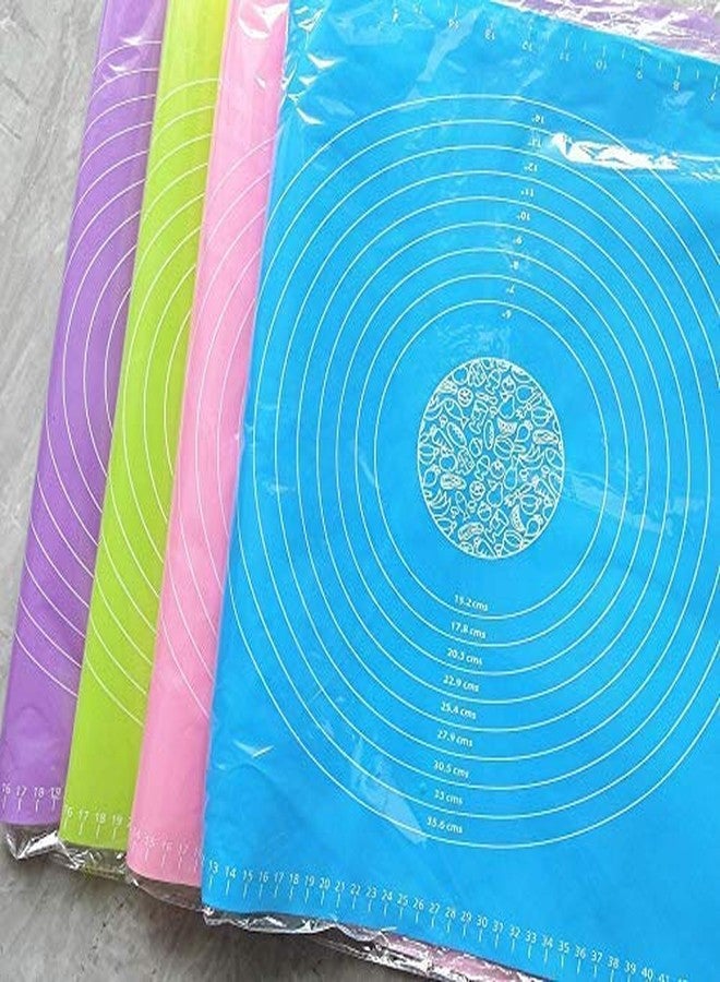 EKANTIK Non Stick Silicon roti Mat | Reusable Kneading Dough Mat | Bakery Measuring Mat Baking Tool - Multi Color - Image 5