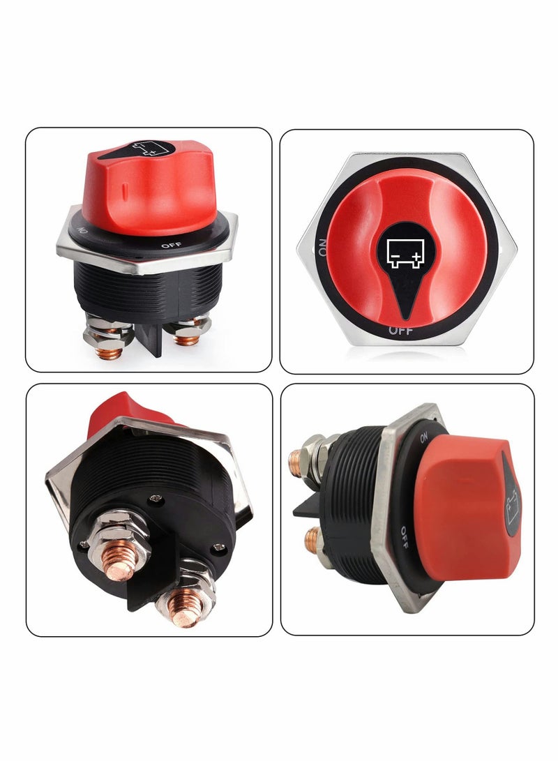 Loquat Car Battery Disconnect Switch,Boat Battery Disconnect Switch, MAX 12-32V DC 300A Cont 450A Waterproof Battery Isolator Kill Switches for Marine Car RV Truck ATV Vehicles and Boat (300A) - Image 4