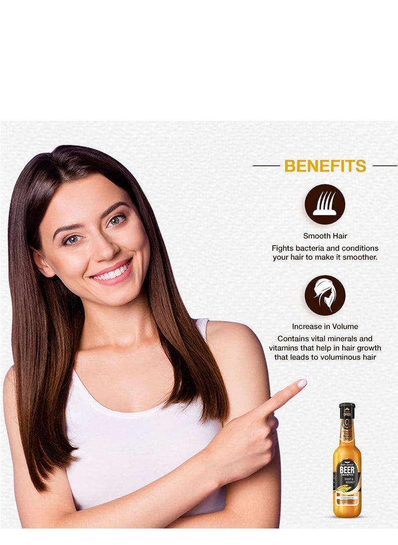 Park Avenue Park Avenue Beer shampoo for Shiny & Bouncy Hair (180ml) | Paraben Free | For Dull & Lifeless Hair | Crafted with Natural Beer  - Image 5