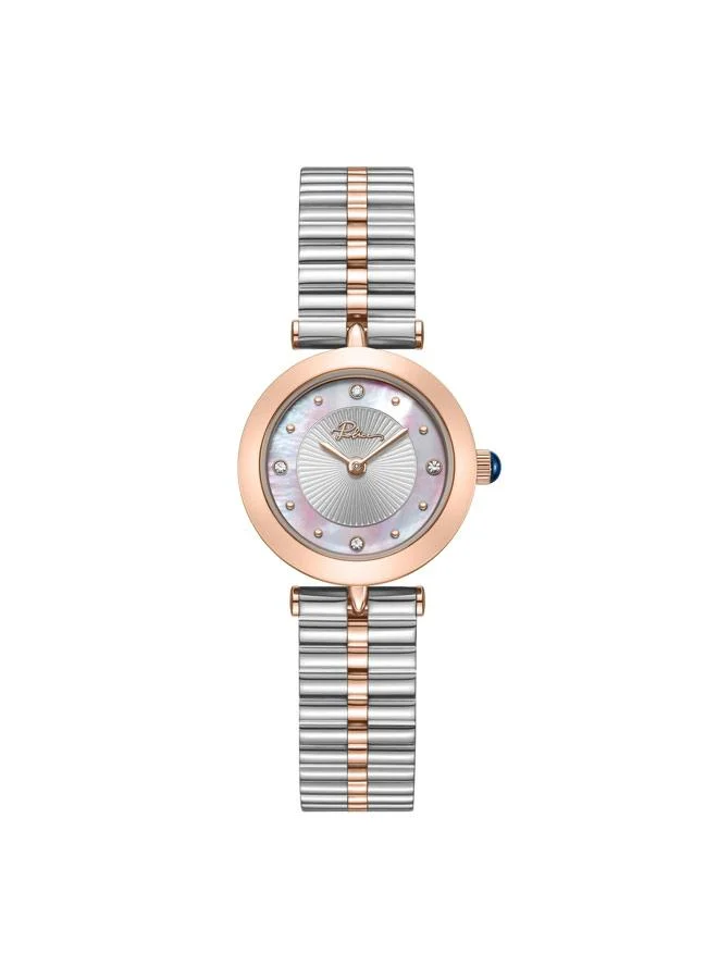 بوليس Agra Silver Dial Stainless Steel Bracelet Analog Watch for Women, 24mm