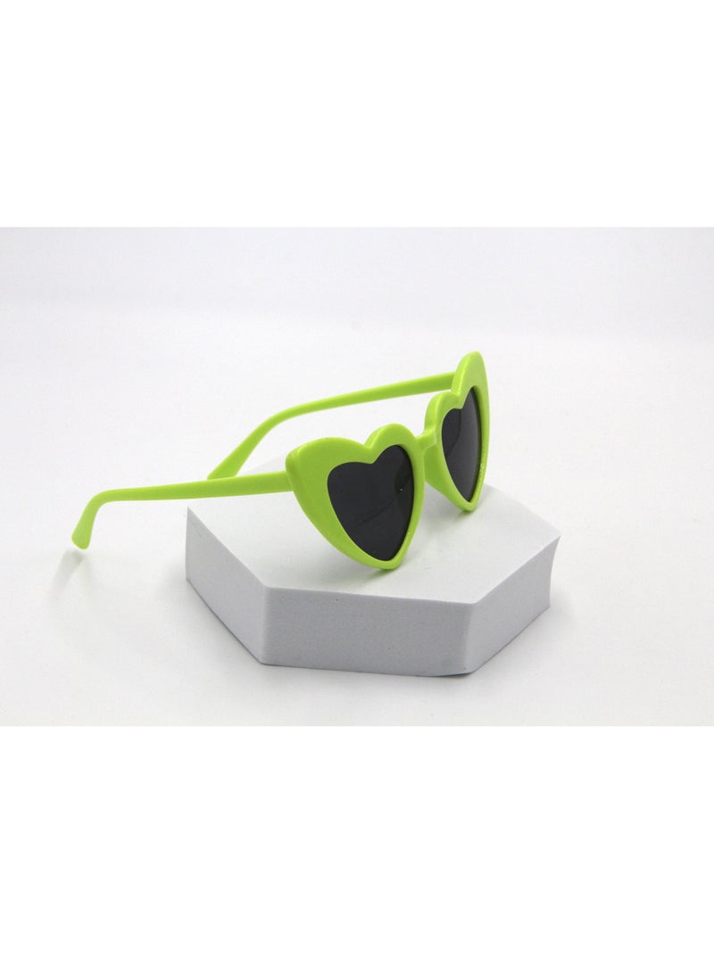 دىدانيالا مجموعة أثينا للنظارات وربطة الشعر ذيل الحصان للرضع والفتيات - أخضر نيون - Image 2