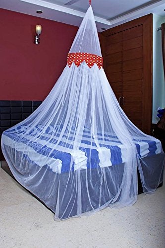 CREATIVE TEXTILES Mosquito Net for Double Bed Foldable Hanging Polyester Mosquito Net, - Image 4